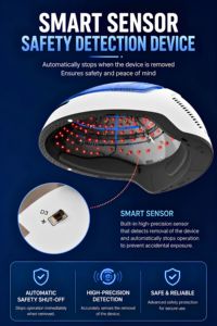<strong>Kernel</strong> 650nm Medical Laser Helmet 204 LLLT Diodes,Stimulate Hair Follicles &amp; Improve Scalp Circulation for Androgenetic Alopecia - Product Image 3
