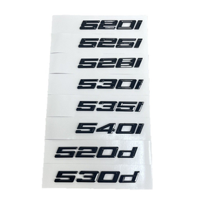 Adesivo Laterale <span class=keywords><strong>Nero</strong></span> Modificato per <span class=keywords><strong>BMW</strong></span> Serie 5, Etichetta Posteriore, Badge Trasferibile in ABS per Auto, Compatibile con 520i 525i 528i 530i 535i - Product Image 2