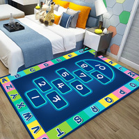 Tapis personnalisé en velours cristal doux pour filles et garçons Tapis de grand salon Tapis de sol pour enfants pour salle de jeux