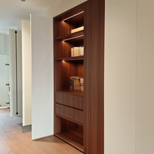 Waterproof and Moisture-proof Full-<strong>Wall</strong> Mounted Display Cabinet Large-Capacity <strong>Bookshelf</strong> - Product Image 3