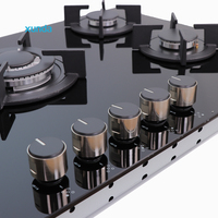 Kompor Gas Dapur Xunda Manufacturers di Cina dengan Harga Terjangkau, Kompor Gas 5 Tungku, Peralatan Memasak Gas untuk Meja Dapur