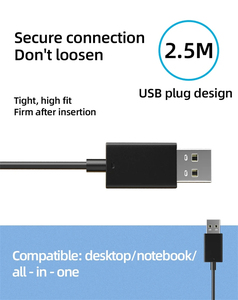 Tai nghe nhét tai có dây USB có tính năng từ tính điều khiển âm lượng mic PC <span class=keywords><strong>PS4</strong></span> ps5 máy tính xách tay trò chơi tai nghe phụ kiện máy tính - Product Image 2