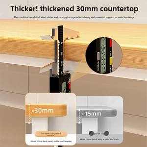 Longue étagère de cuisine avec four à micro-ondes établi en bois multifonctionnel pour la coupe de légumes chariots d'îles de préparation de repas - Product Image 4