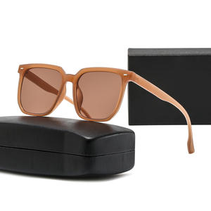 Lunettes de soleil dégradées marron à monture noire en PC, protection UV400 unisexe, type 3, pare-soleil 635, origine Taizhou - Product Image 5