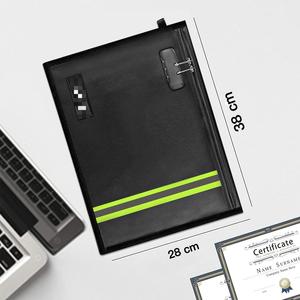 Bán buôn lính cứu hỏa thiết kế hai lớp dây kéo chống cháy bảo vệ tiền mặt tài liệu - Product Image 3