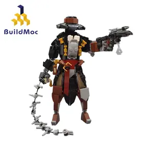 BuildMoc นักล่าแม่มด Mech บล็อกอาคารชุดนักรบผู้พิทักษ์นักกีฬาหุ่นยนต์ทหารอิฐของเล่นเด็กของขวัญคริสต์มาส