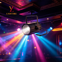 Projecteur LED COB Zoom 200W 15-60 °   Projecteur de scène à angle de faisceau réglable 3200K-7500K DMX512 3CH