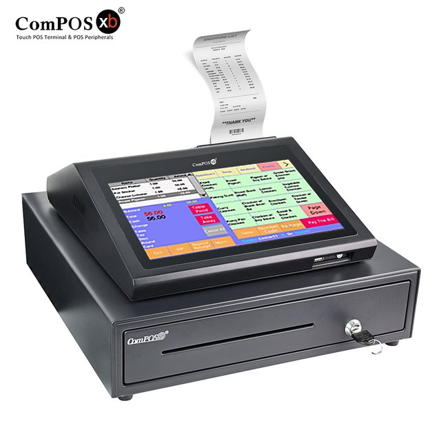 ComPOSxb DP1162 Android 11.0 All-in-One POS Terminal 11.6" Capacitive Touch LCD 80mm Thermal Receipt Printer for Restaurant Use