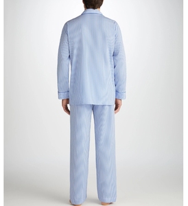 <span class=keywords><strong>Pigiama</strong></span> da <span class=keywords><strong>uomo</strong></span> comodo in tessuto traspirante tinto <span class=keywords><strong>a</strong></span> tutta lunghezza aperto con motivo <span class=keywords><strong>a</strong></span> <span class=keywords><strong>righe</strong></span> per la primavera autunno inverno - Product Image 3