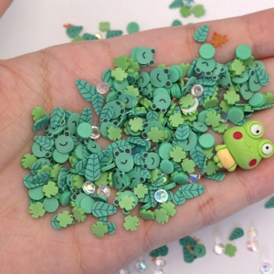 1000G Nhỏ Lá Ếch Hình Dạng Hạt Polymer Tấm Đất Sét Chất Nhờn Thủ Công Chất độn Đất Sét Mảnh Trẻ Em Tự Làm Dự Án Đồ Chơi - Product Image 4