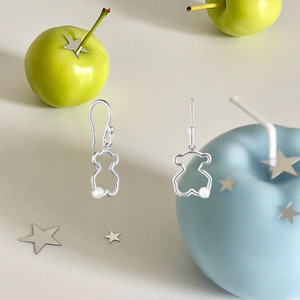 Pendientes de Aro con Diseño de Oso y Piedras Preciosas Naturales Variadas, Hechos a Mano, de Alta Calidad, para Mujer - Product Image 6
