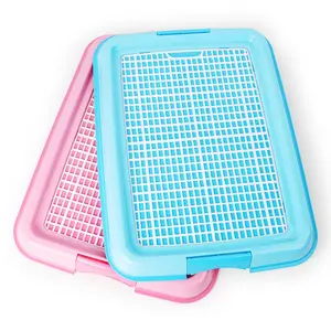 Wholesale Plastic Doggie Indoor Pet Potty Tray Park Corner Dog Toilet dog wee pee pads tray toilet for dog