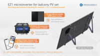 Kit Solar Fotovoltaico para Balcón con Certificación del Reino Unido, Montaje en Techo, Panel Solar de 800W para Uso Doméstico, Microinversor, Conexión Plug and Play, Monitoreo por Aplicación