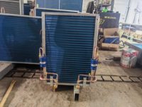 Intercambiador de Calor de Placas de Acero Inoxidable, Serpentín Evaporador de Tubo de Cobre con Aletas Corrugadas, Alta Eficiencia de Transferencia de Calor, Funcionamiento a 400-600°C