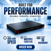 Komputer Kontrol Industri Terpasang di Rak 1U Tanpa Kipas, Cangkang Paduan Aluminium, Dual Port, Mini PC Ringkas, Penyimpanan 256GB, Router 5G LTE