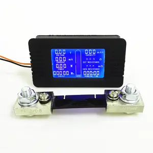 Digital Pengukur Amper Pengukur Tegangan Volt Watt Meter DC Energi Tenaga Surya Lithium Baterai Liion Tegangan dan Resistansi Internal Tester 100A