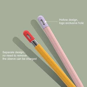 Pour <span class=keywords><strong>Apple</strong></span> <span class=keywords><strong>Pencil</strong></span> (USB-C) 3rd Candy Color Case Cover Silicone Sleeve Skin, Housse de protection mignonne pour iPad Tablet Touch Stylus Pen - Product Image 2
