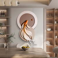 Lukisan Dinding Resin 3D Relief Motif Bunga Bayangan Cahaya, Dekorasi Modern untuk Pintu Masuk, Ruang Tamu, Latar Belakang Sofa
