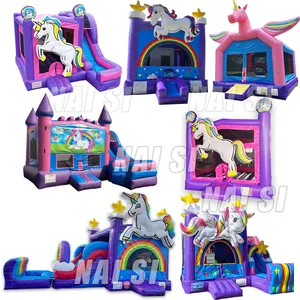 Commercial Yard Jumpers Bouncers Bouncy Castle Unicorn Adult Inflatable Bounce House Combo Jumping Castle With Slides For Kids