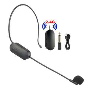 Vente en gros Microphone universel Enseignement d'interview sans fil <span class=keywords><strong>Casque</strong></span> portable Microphone sans fil 2.4G Microphone <span class=keywords><strong>et</strong></span> accessoires - Product Image 1
