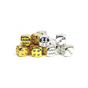 Dados de juego de mesa de 16 mm D6 de 6 caras con esquinas redondeadas, electrochapados en color, para juegos de rol y D&D - Product Image 2