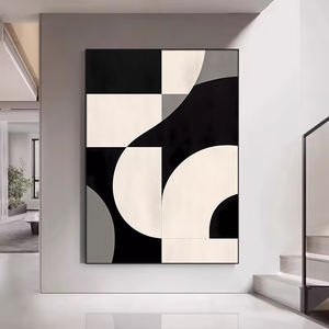 Azulejos personalizados para decoración del hogar, pinturas abstractas en blanco y negro de <span class=keywords><strong>Pizza</strong></span>, impresiones impresas, pinturas de arte de pared moderno sobre lienzo - Product Image 5