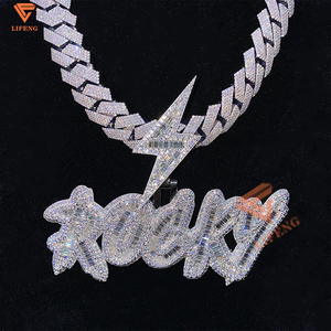 Gioielli Hip Hop 15mm 4 file ghiacciato Vvs Moissanite polo cubano collana a catena in <span class=keywords><strong>oro</strong></span> bianco punta Miami cubano catena a maglie per <span class=keywords><strong>uomo</strong></span> - Product Image 3