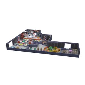 Terrain de jeux intérieur de <span class=keywords><strong>village</strong></span> de contes de fées sur le thème personnalisé avec filets de sécurité pour centres de divertissement pour enfants - Product Image 1