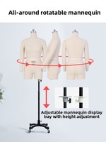 Maniquí de medio cuerpo para mujer Roland, talla europea y americana, corte 3D, para confección de patrones de ropa de talla grande
