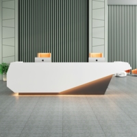 Comptoir d'hôtel table de bureau avec logo bureau d'accueil mobilier de bureau commercial moderne salon de beauté réception bar
