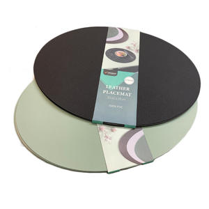 Manteles Individuales Ovalados de Doble Cara, Verdes y Negros, Impermeables y Resistentes al Aceite, para Hogar, Hotel, Restaurante, Comedor Occidental, Juego de 4 Piezas - Product Image 3