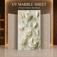 Panel de Pared 3D MORLENX con Diseño Floral, PVC UV, Impermeable, Fácil de Instalar, Decorativo para Dormitorio