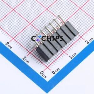 X5521FR-2x07-C70D32-1743 Pin Socket Bent Lead Through Hole,P=2.54mm Connector 2x7P 2.54mm 2.54mm Round Hole - Product Image 2