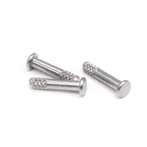 High Quality Custom High Precision CNC Machining Carbon Steel Low Profile Flat Head Solid Knurled Rivets