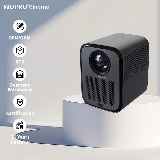 Hot Sell Wupro OEM/ODM 805A Smart Android 9 Home Cinema 1080P Projector 260ANSI Lumens BT5.0 Wi-Fi 6 Mini Portable LCD Projector
