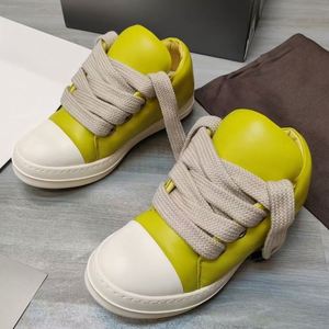 Chaussures décontractées de luxe pour hommes en cuir noir de haute qualité, à bout épais, tendance, pour l'extérieur, toutes saisons, baskets Owens - Product Image 3