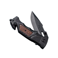 Couteau de survie pour le camping, 23 cm, lame en acier 3Cr13MoV, manche en bois de qualité supérieure, outil utilitaire professionnel pour l'extérieur, couteau pliant
