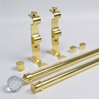 Poteau de tringles à rideaux robustes pour Windows Design moderne, double style doré