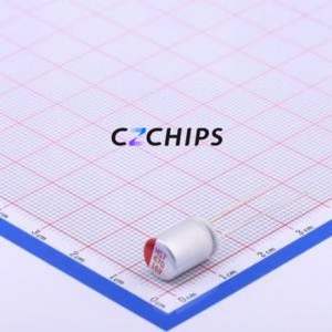 Condensador Sólido HS1C477M0811PC, Componente de Montaje en Orificio (THT), D8xL11.5mm 470uF 20% 16V 3.5mm - Product Image 1