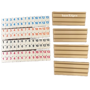 Juego de Mesa para Familiares y Amigos, 4 Estuches de Plástico, Animales, Ecológico, Clásico, Fichas de Rummy, 106 Piezas - Product Image 1