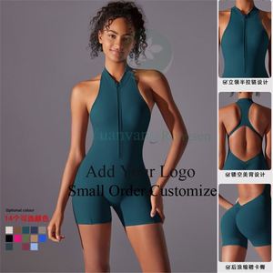 6660 Ropa de Yoga de Una Pieza para Mujer, Nueva, de Color Sólido, de Alta Intensidad, Sensación Nude, Ajustada, para Ejercicio, con Espalda Descubierta - Product Image 4