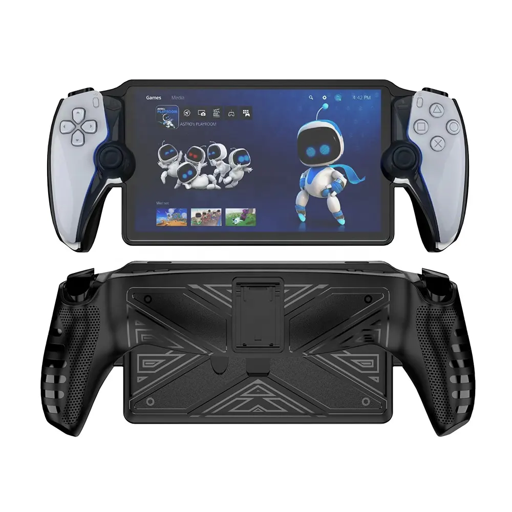 Accesorios de funda protectora para SONY PS5 Portal TPU cubierta de consola de juegos transparente Shell con soporte adaptarse a PSP