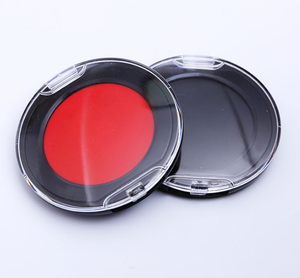 Tampon d'encre à empreintes digitales multicolore Mini tampon d'encre rond à pression à base d'eau Séchage rapide Tampon d'encre professionnel pour le bureau financier - Product Image 2