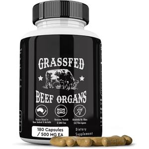 Complément d'organes de bœuf nourri à l'herbe pour le bien-être général du corps : Foie, Cœur, Reins, Pancréas, Rate – Bœuf lyophilisé – 180 capsules - Product Image 4