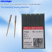 10 Aiguilles Groz-Beckert DCX27 (DC*27, DC27) Importées d'Allemagne, pour Machine à Coudre Surjeteuse, Tailles 9, 10, 11, 12, 14 (Lot de 1)