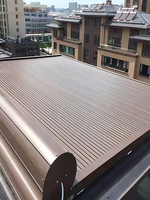 Auvent de luxe en aluminium motorisé avec télécommande, toit à lames rétractables, imperméable, pare-soleil robuste pour terrasse extérieure