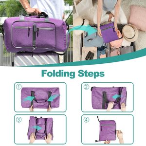 Foldable <b>Carry</b>-<b>on</b> <b>Bag</b> for Travel Waterproof & Tear Resistant Travel Duffle <b>Bag</b> with Shoe Compartment - Product Image 5