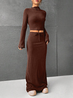 TKS 2026 Nouvelle Robe Décontractée Femme Manches Longues Coupe Ajustée avec Lacets à la Hanche Couleur Unie pour Printemps Automne