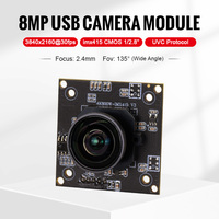 8MP IMX415 38mm 2,4mm 135 Grad verzerrung freies 4K HD USB-Weitwinkel kamera modul Plug & Play UVC