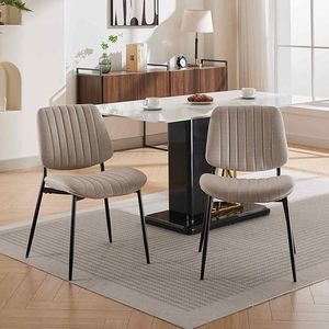 Chaises de salle à manger modernes avec pieds en métal Chaise d'appoint rembourrée avec <span class=keywords><strong>restaurant</strong></span> Vente directe d'usine - Product Image 4
